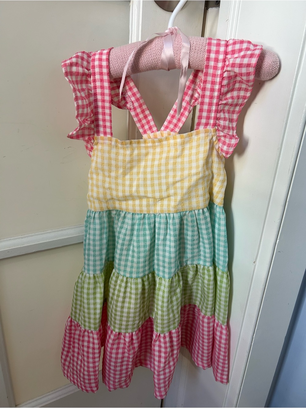 Design History Pink & Yellow Gingham Sundress
